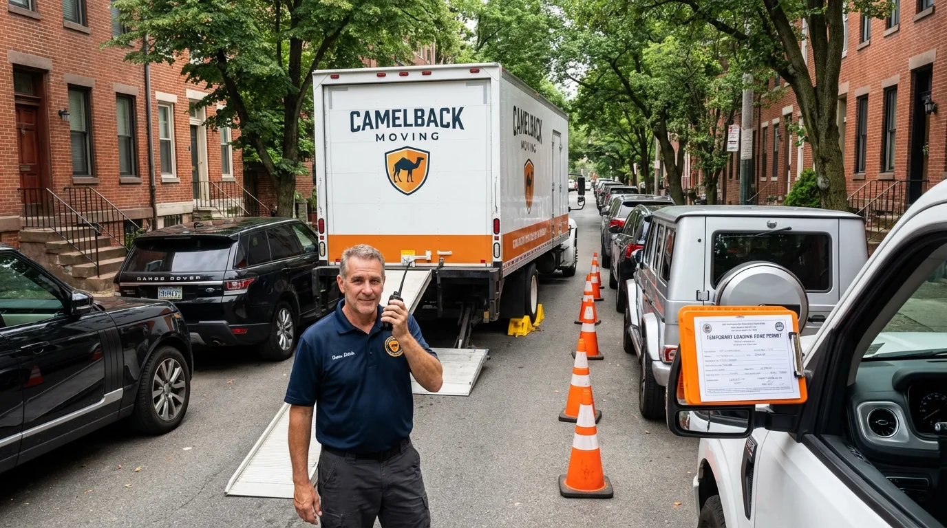 City street loading permit setup in Franklin Park, NJ