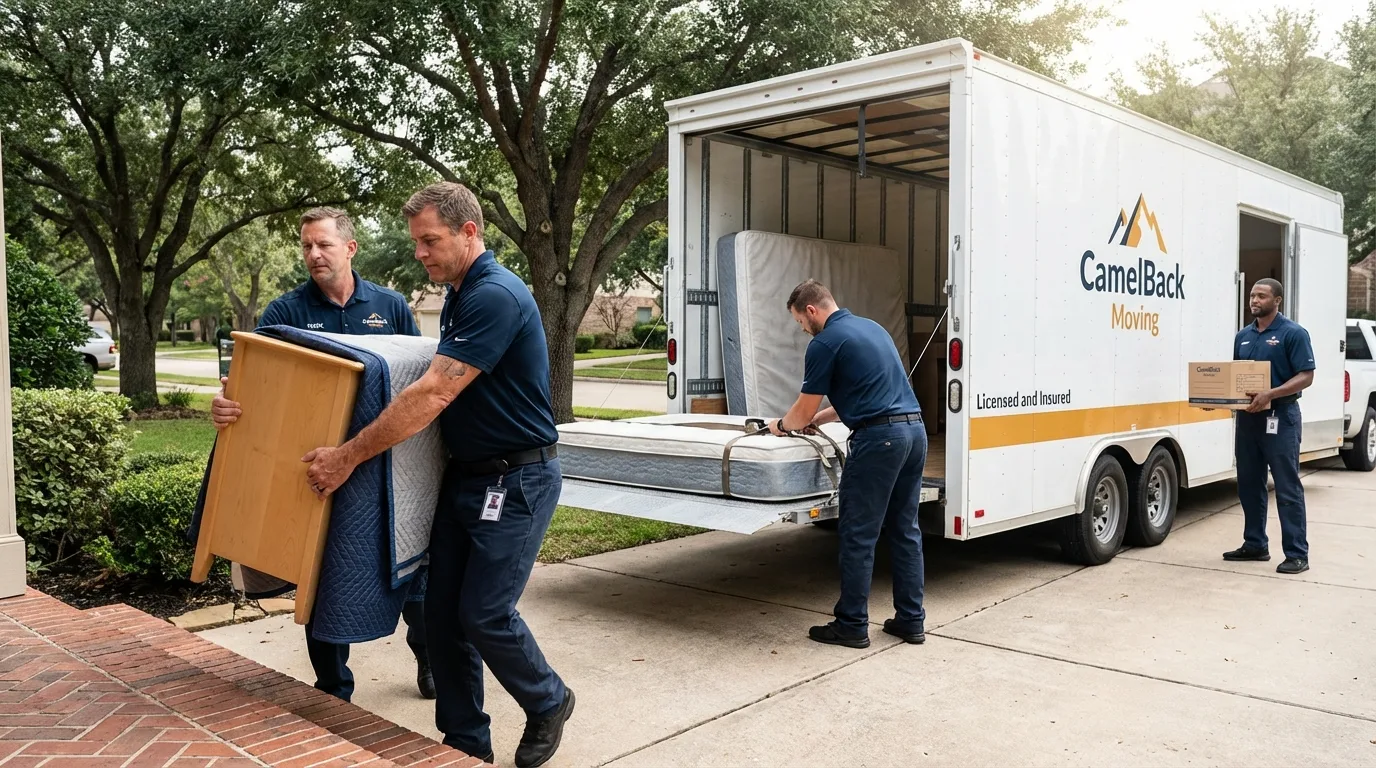Crew loading residential truck for cross-state move from Franklin Park, NJ